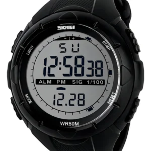 Reloj Hombre Skmei 1025 Sumergible Digital Alarma Cronometro Color De La Malla Negro