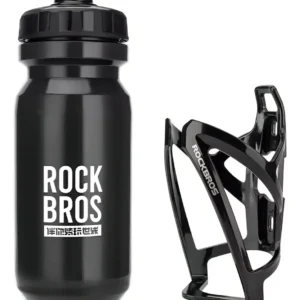 Kit Porta Caramagiola Con Botella Negro 600cc + Porta Botella Bicicleta Rockbros Dcbt600 Ciclismo