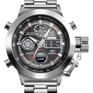 Reloj Pulsera Skmei 1515 Color Plateado Con Correa De Acero Inoxidable