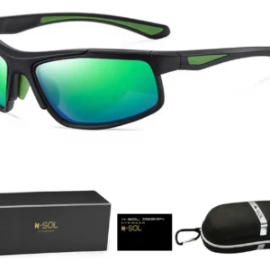 Lentes de Sol N-Sol Ns6122 Ovalada Verde Espejada con Lente Polarizada y Protección UV