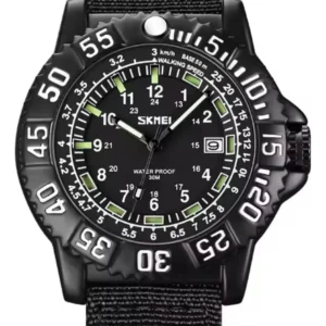 Reloj Skmei 9271bn Analogo Con Correa De Tela Y Indicador De Fecha