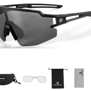 Lentes Polarizados Ciclismo Running Rockbros Deportivos 8004 Color Negro
