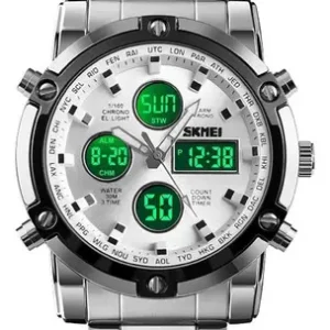 Reloj Skmei 1389 Analógico Digital plateado/blanco para hombre