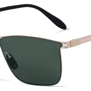 Lentes De Sol Hd Polarizados Veithdia Aluminio Magnesio V8216 Color De La Lente Verde Color De La Varilla Dorado